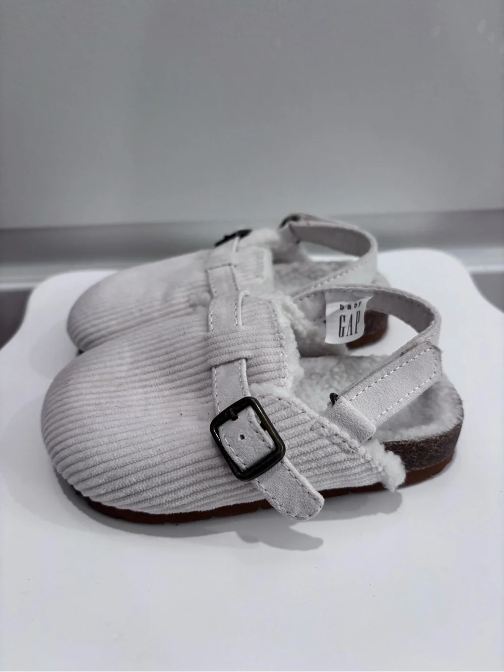 GAP Cream Corduroy Mary Jane Shoes for Baby
